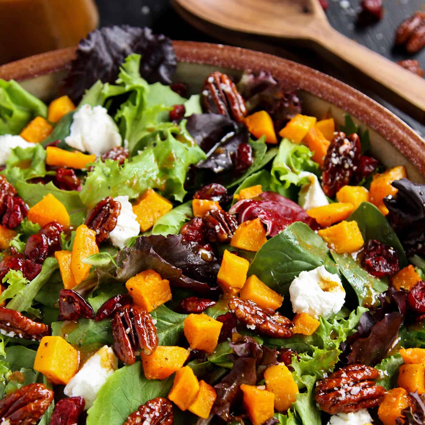 Fall harvest salad with butternut squash