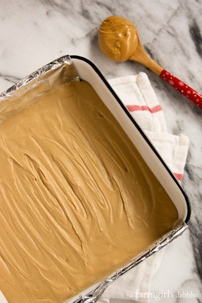 a pan of Peanut Butter Fudge