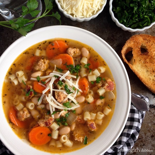 Italian Chicken Sausage Soup with White Beans