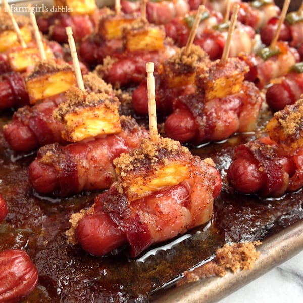 Bacon Wrapped Smokies {3 ways!} a farmgirl's dabbles