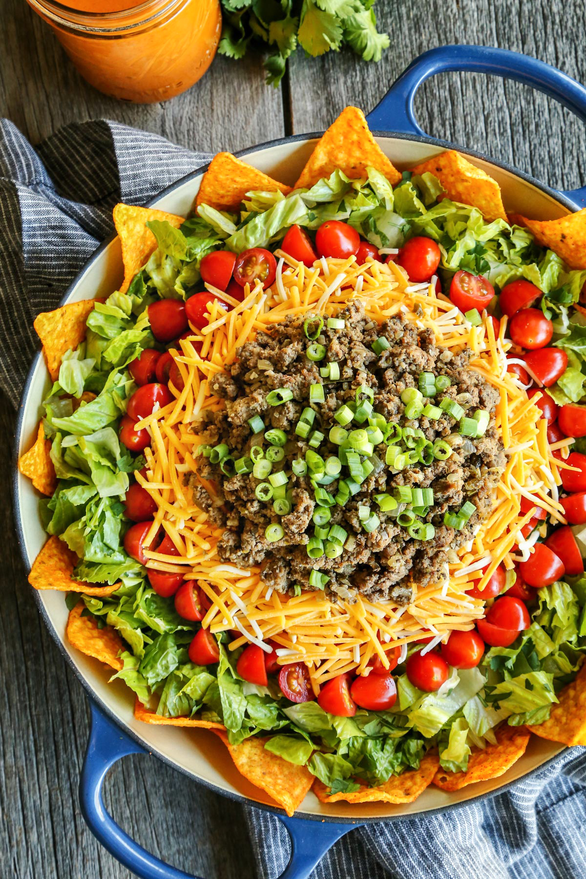 Dorito Taco Salad with Creamy Taco Dressing | A Farmgirl&amp;#39;s Dabbles