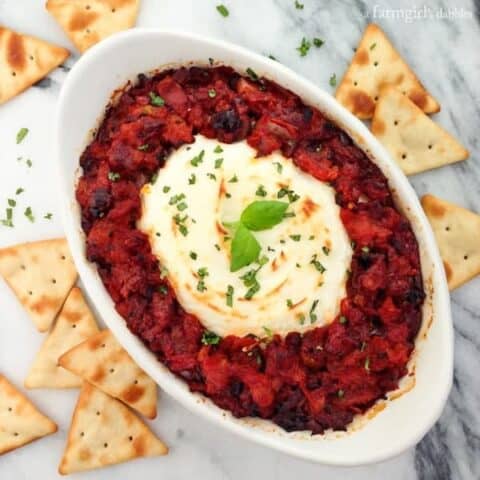 Baked Goat Cheese and Sun-Dried Tomato Dip