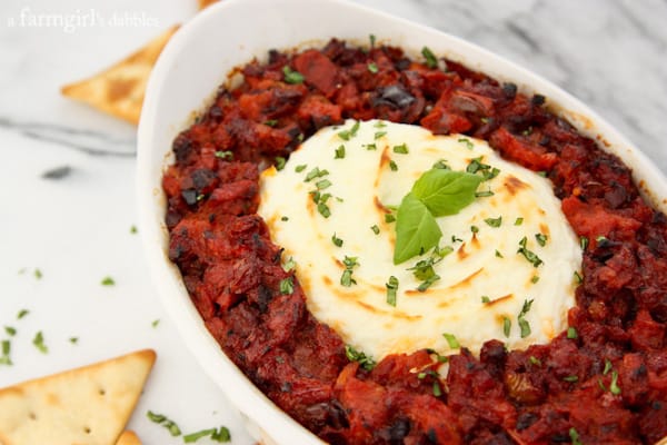 sun-dried tomato and Baked Goat Cheese dip