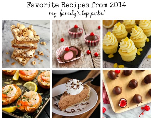 favorite recipes from 2014 chosen by the author's family