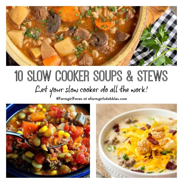 collage of Slow Cooker Soups & Stews