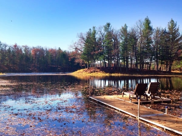 a lake at Canoe Bay