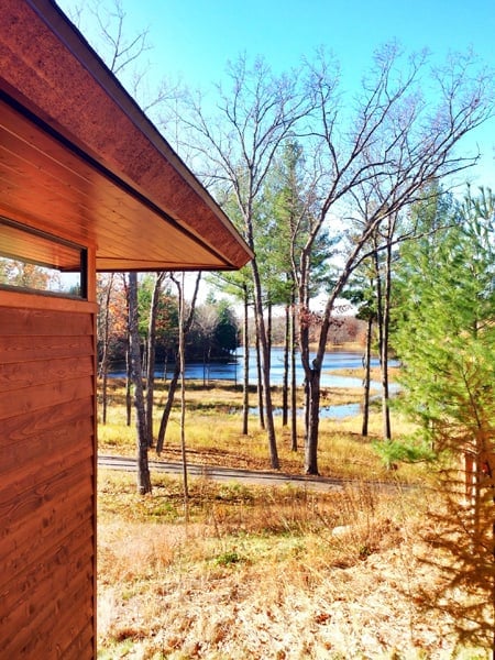 view from the cottage at Canoe Bay