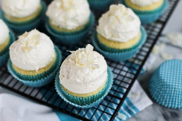 Coconut Cupcakes with Buttercream 