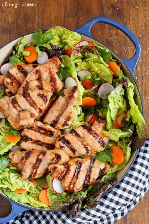 Grilled Asian Pork Tenderloin Salad