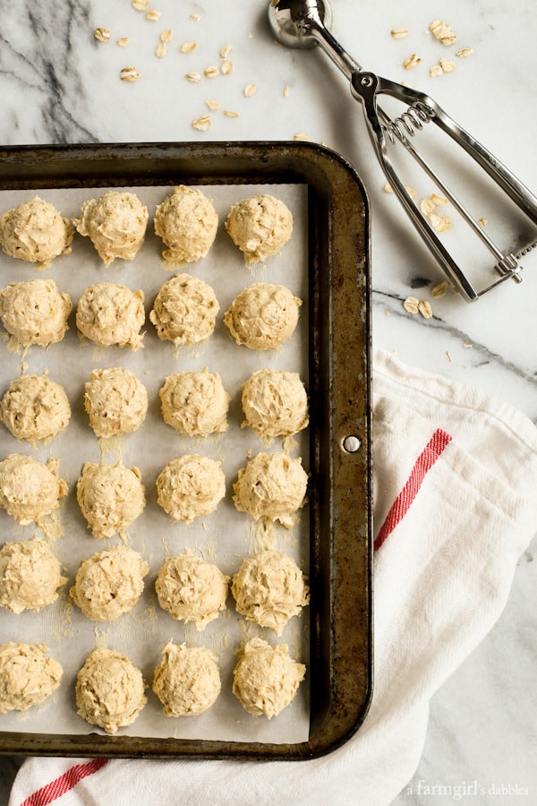 scoops of peanut butter cookie dough