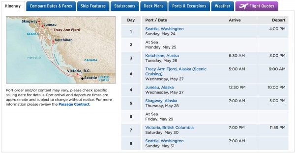 best alaska cruise itinerary