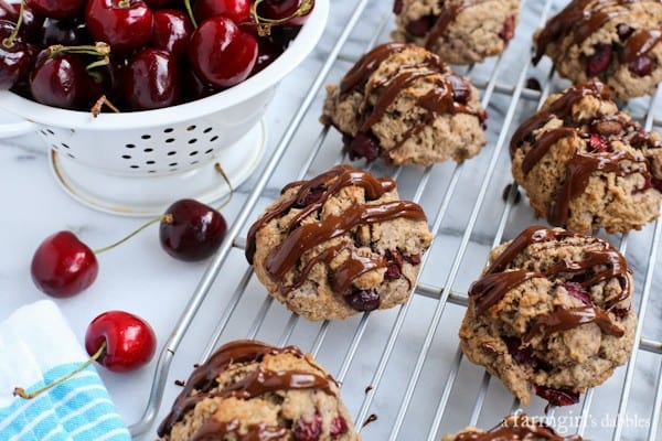 scones and cherries