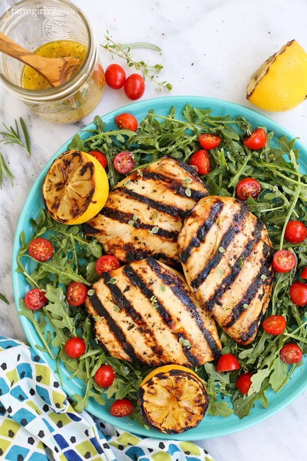 Herby Lemon Grilled Chicken Breast Salad | Healthy Grilled Chicken Breast Recipes Perfect All Year Round | grilled chicken recipe marinade