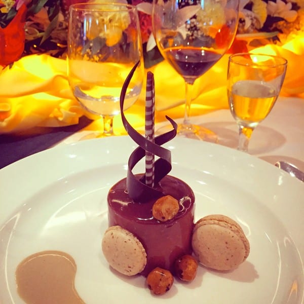 Chocolate Praline Timbale with Hazelnut Mousse from Princess Cruises' Chef's Table experience