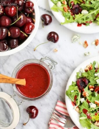 Cherry-Chipotle Balsamic Vinaigrette in a jar