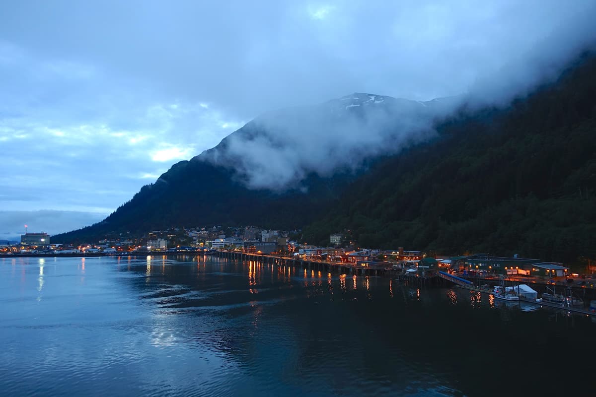 Juneau, Alaska seen from a cruise ship