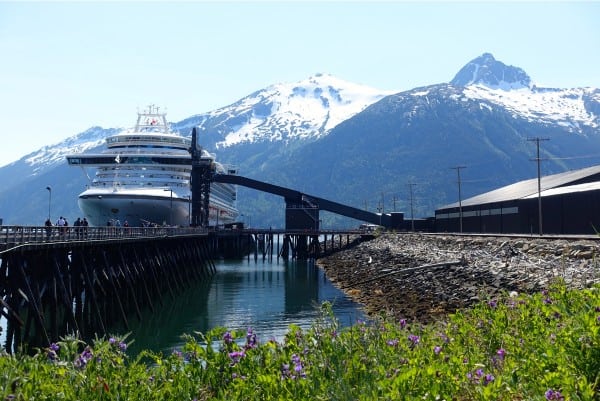 Ruby Princess at port in Skagway, Alaska