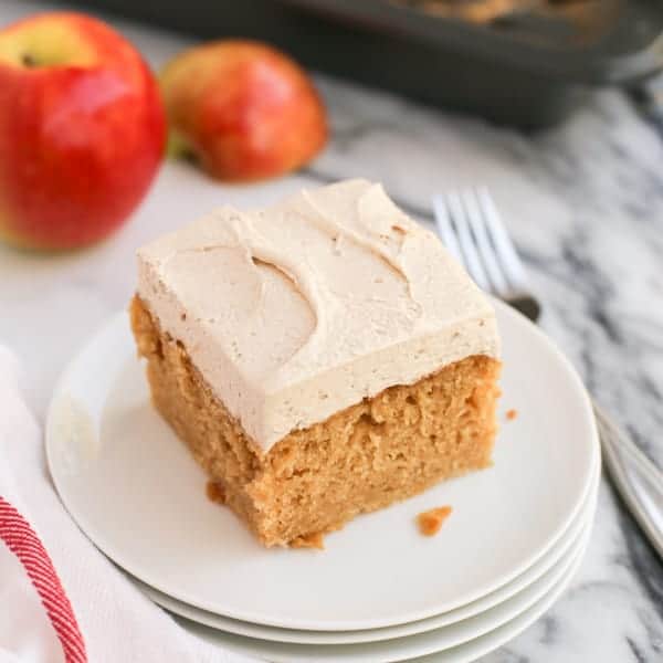 Apple Cake with Fluffy Brown Sugar Buttercream • a farmgirl's dabbles