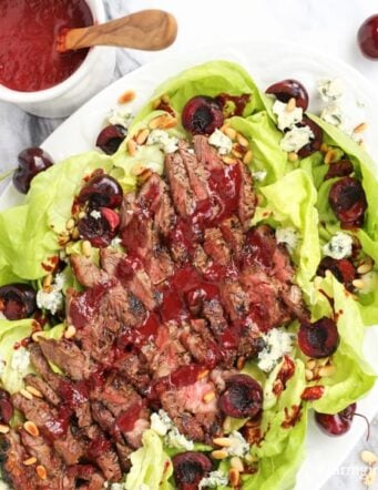 Grilled Steak Salad with Cherry-Chipotle Balsamic Vinaigrette