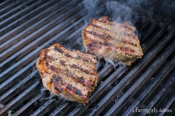 steak on a grill