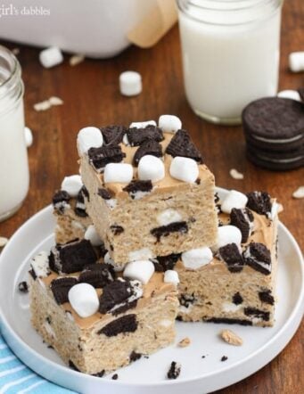 Oreo Fluffernutter Rice Krispies Treats