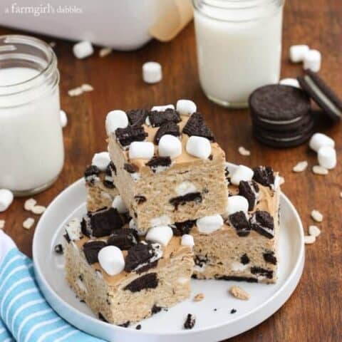 Oreo Fluffernutter Rice Krispies Treats