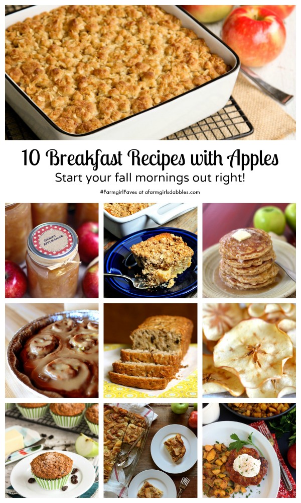 pinterest image of 10 Breakfast Recipes with Apples
