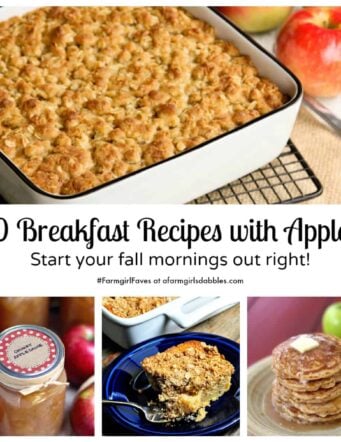 collage of Breakfast Recipes that include Apples