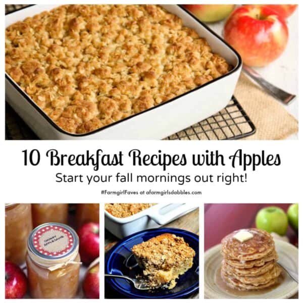 collage of Breakfast Recipes that include Apples