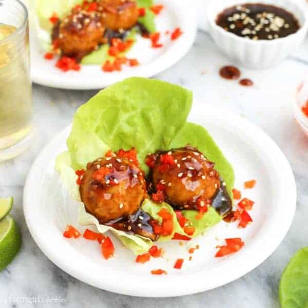 Baked Chicken Meatballs with Sweet Oyster Sauce