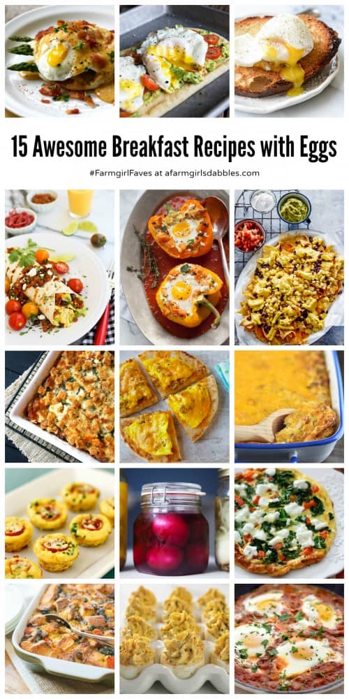 pinterest image of 15 Awesome Breakfast Recipes with Eggs