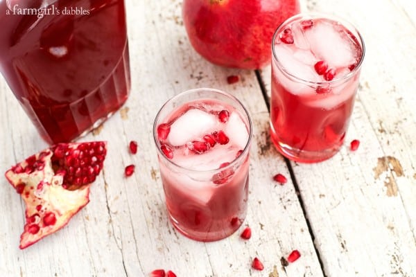 Pomegranate Shrub & Club Soda Beverage