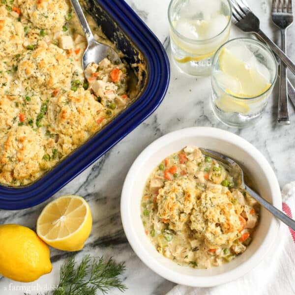 Turkey and Biscuits Casserole with Lemon and Dill • a farmgirl's dabbles