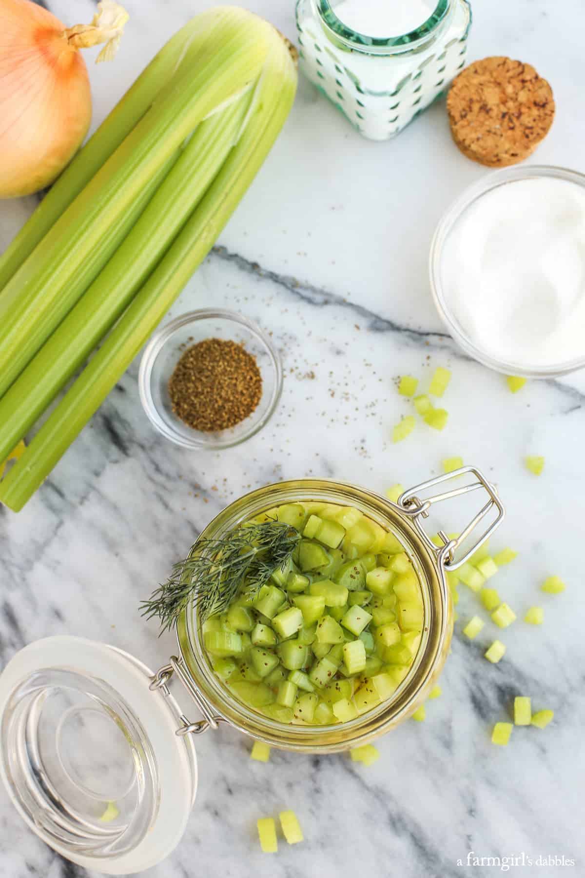 Quick Pickled Celery A Farmgirl's Dabbles