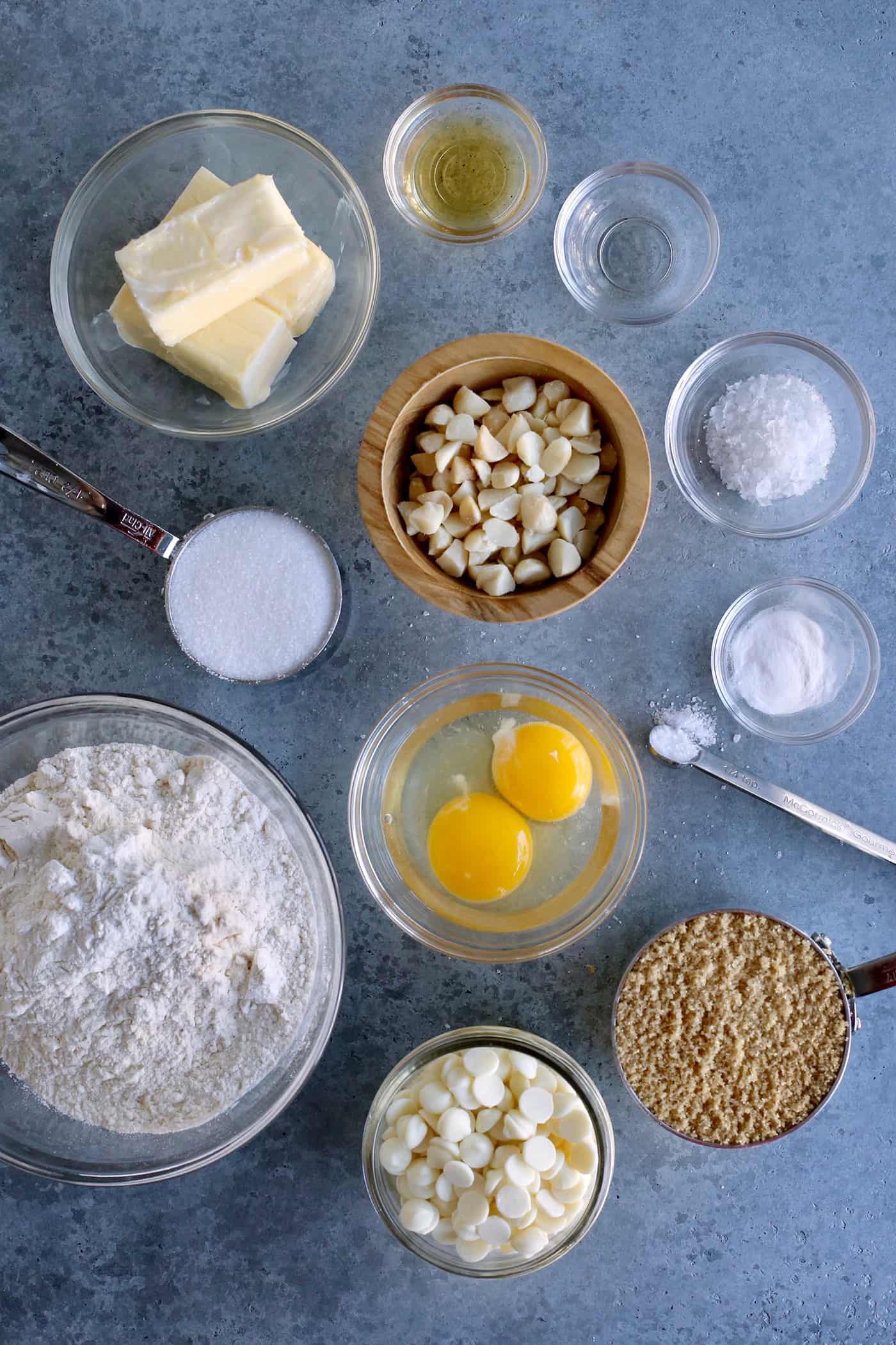 White chocolate macadamia nut ingredients