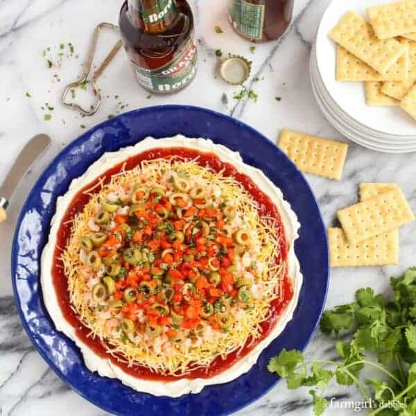 Layered Creamy Chili Shrimp Dip