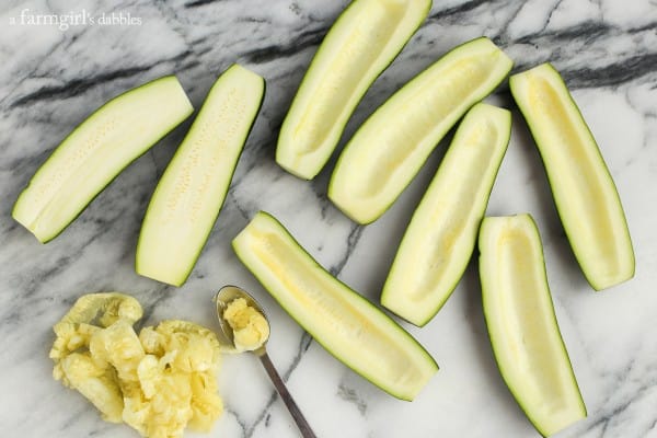 hollowed out Zucchini