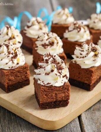 nutella cheesecake with brownie bites