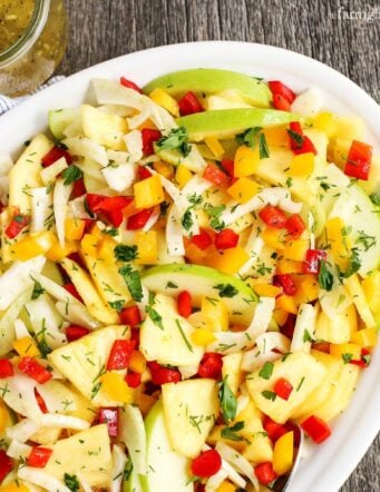 Green Apple, Pineapple, and Fennel Salad with Honey Ginger Dressing