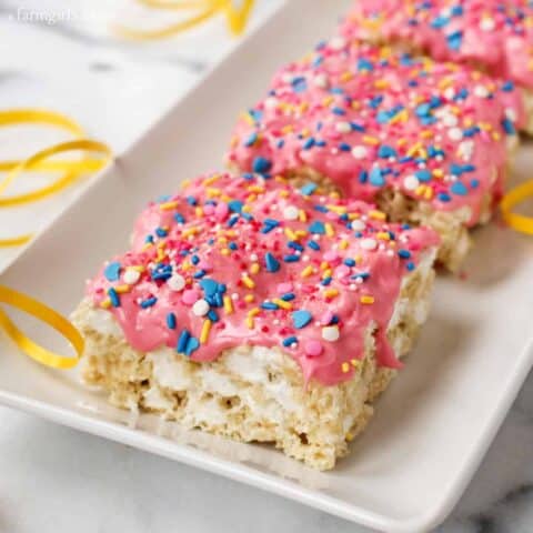 Extra-Marshmallow Rice Krispies Bars with Confetti