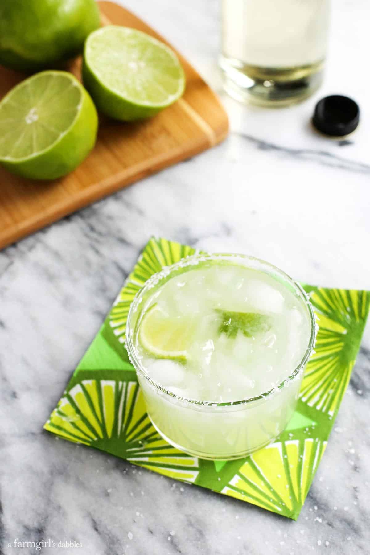 a salted glass of Margarita