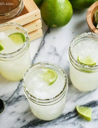 Margaritas in mason jars