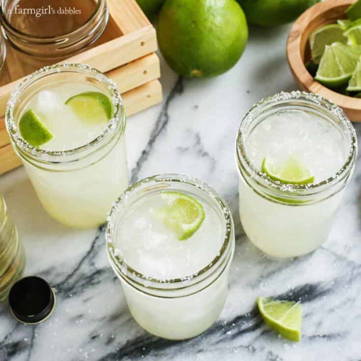 Margaritas in mason jars