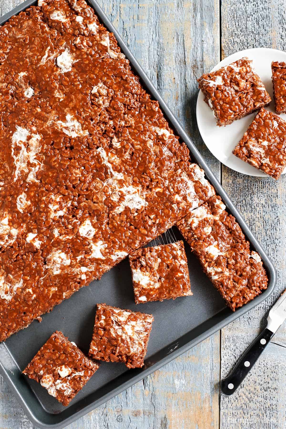 Extra marshmallow chocolate peanut butter rice krispies bars a