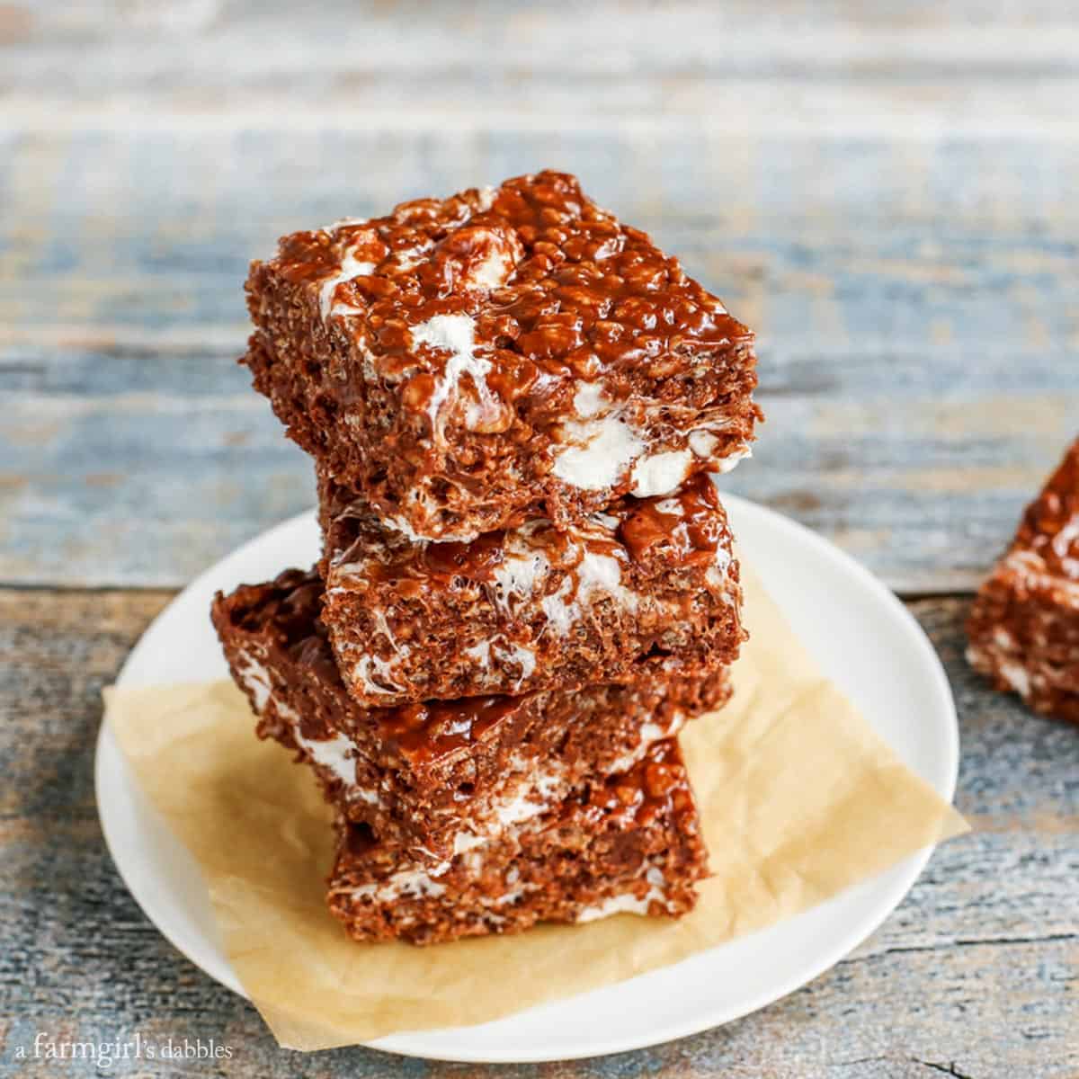 ExtraMarshmallow Chocolate Peanut Butter Rice Krispies Bars a