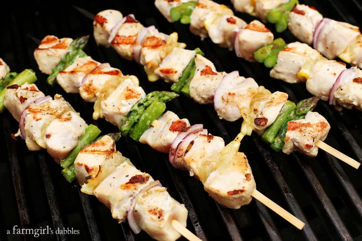 Lemon Pepper Chicken Kebabs Grilling