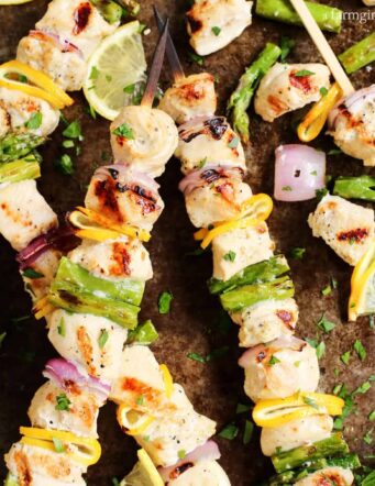 grilled lemon pepper chicken kebabs