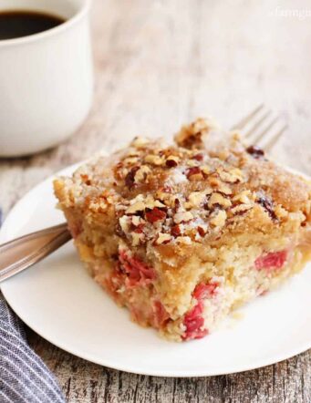 Rhubarb Nut Coffee Cake