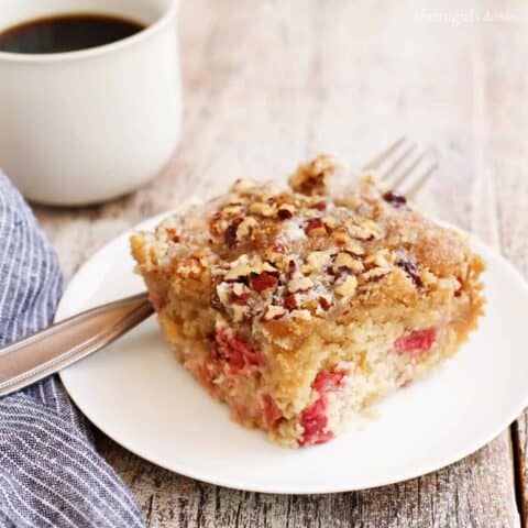 Rhubarb Nut Coffee Cake