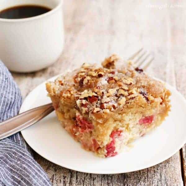 Rhubarb Nut Coffee Cake